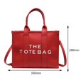 thumbnail image 4 of Bolso Hombro Con Letras Bolso Compras Gran Capacidad Informal para El (rojo), 4 of 8