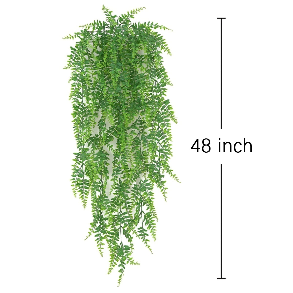 Coolmade 48inch/120cm Artificial Plants Greenery Boston Fern Rattan Fake Hanging Plant Ivy Vine Outdoor Plastic Plants Vines for Safari Jungle Party Decorations Supplies