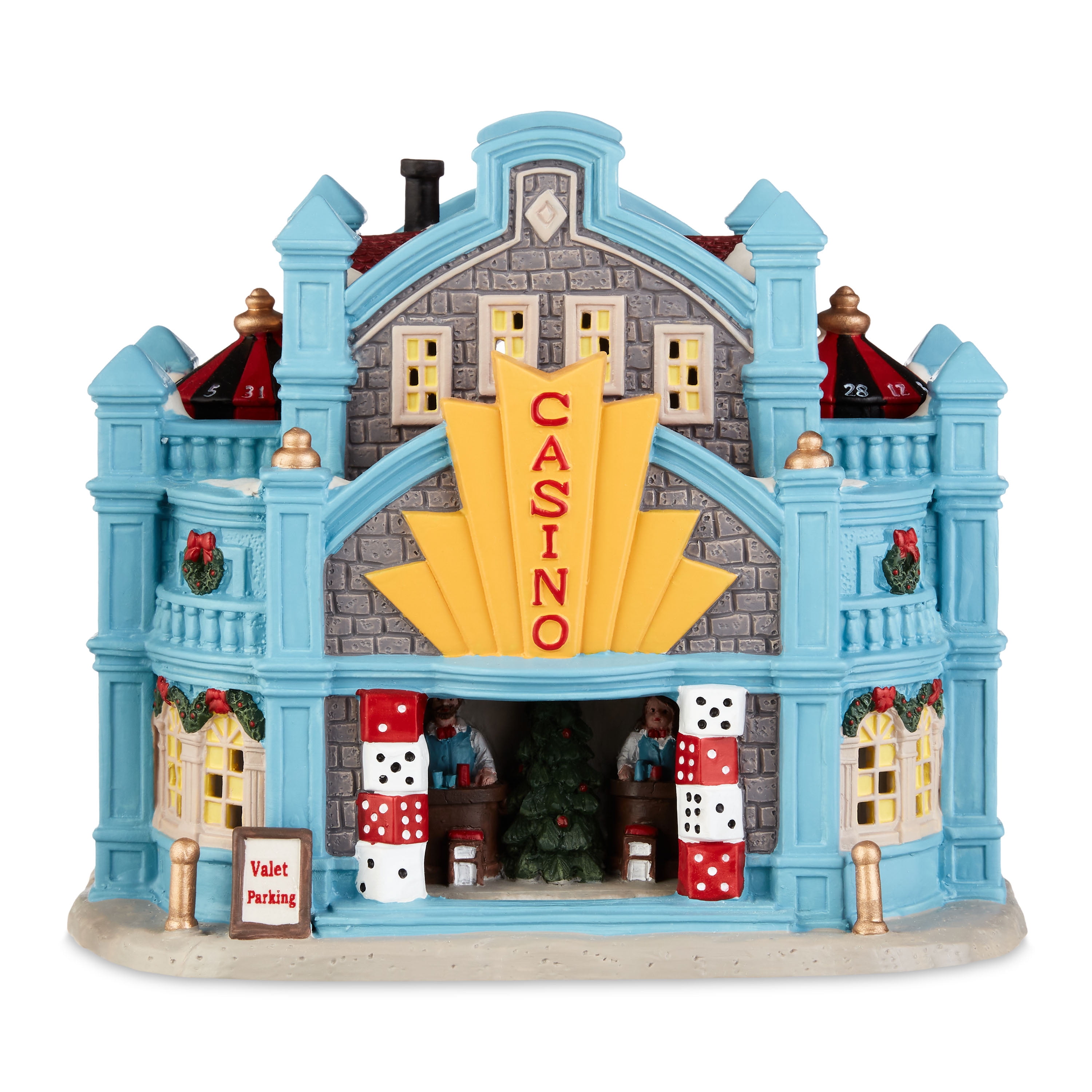 Holiday Time Christmas Indoor Decoration Multi Color Village Casino