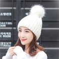 thumbnail image 2 of Winter Hats for Women Hats for Men Women Winter Hats Thick Cable Women Hat Warm Lined Knitted Soft Cap, 2 of 3