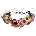 thumbnail image 1 of corona de flores boho diadema de flores flor del pelo flor tocados halo cinturón cinta boda fiesta festival Adepaton CPB-DE-LYY976-4, 1 of 5
