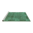 thumbnail image 2 of Ahgly Company Machine Washable Indoor Round Oriental Turquoise Blue Traditional Area Rugs, 6' Round, 2 of 4