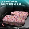 thumbnail image 4 of Premium Dinosaur Pattern Memory Foam Seat Cushion Ergonomic Chair Pad for Office Chair, Car, Airplane & Bleachers Sciatica, Tailbone Hip & Back Pain Relief - Chair Cushion for Long Office Workers., 4 of 5