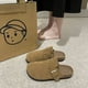 thumbnail image 2 of Zapatos De zuecos De corcho para Mujer, zapatillas planas con punta cerrada y suela gruesa para Mujer, zapatillas planas informales para exteriores para Mujer, Zapatos De Mujer tzw,Caqui,35, 2 of 7