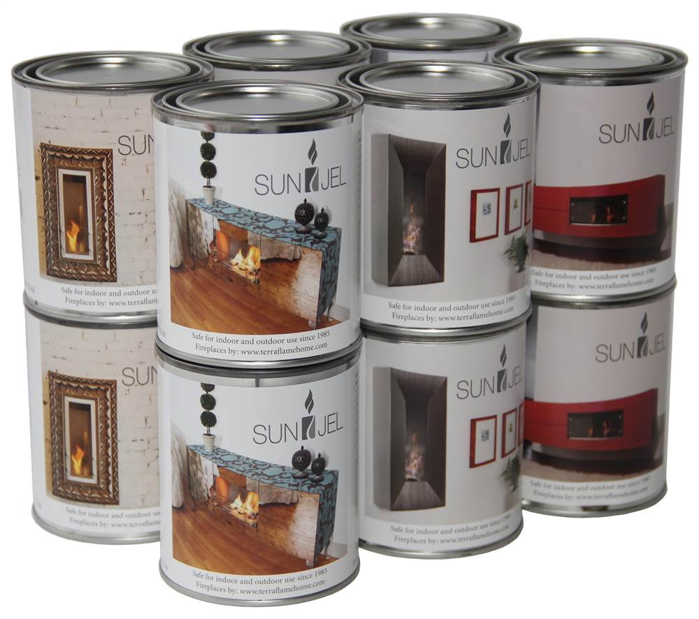 Gel Fuel Cans for Fireplaces Set of 12