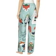 thumbnail image 3 of Xecao Christmas Winter Animals Women's Straight Lounge Pajama Pants: The Epitome of Relaxed Sleepwear, 3 of 9