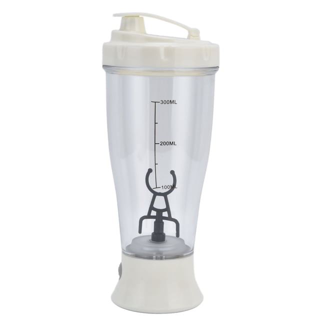 Vaso mezclador eléctrico simple de 350 ml para café, leche y batidora, vaso mezclador automático, blanco