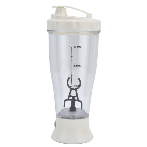 Vaso mezclador eléctrico simple de 350 ml para café, leche y batidora, vaso mezclador automático, blanco