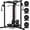 Black home gym system/190lbs Plates, variant on Fitness Cable Crossover Machine,Functional Trainer with High and Low Pulley System for Chest Fly, LAT Pulldown and Seated Cable Row Machine, Smith Machine with Cable Crossover for Home Gym