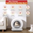 thumbnail image 5 of Self Cleaning Litter Box, Automatic Cat Litter Box Self Cleaning for Multiple Cats, Smart Litter Box Scoopfree Covered Ultra Cleaning -Odor Removal -APP Control Smart Litter Box, White, 5 of 8