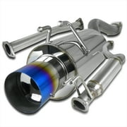 Spec-D Tuning Exhaust Catback System Burnt Rainbow Tip Compatible with 2006-2011 Honda Civic 2Dr