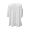 thumbnail image 3 of Plebaso Womens Oversized T-Shirts with Pockets Casual Short Sleeve Tee Solid Color Summer Loose Blouses, 3 of 6