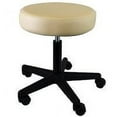 thumbnail image 2 of Spa Luxe Rolling Swivel Stool, Black/Mocha Beige, 2 of 2