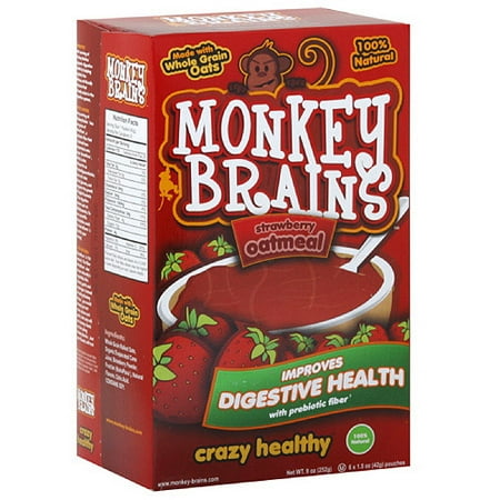 Monkey Brains Strawberry Oatmeal, 1.5 oz (Pack of 6)