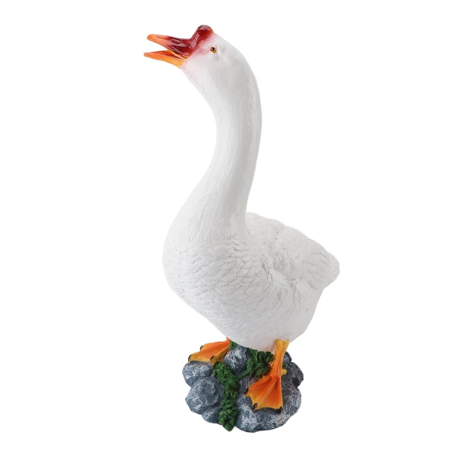 Decoración De Estatuas De Ganso De Jardín De Resina, Esculturas De Animales Realistas Al Aire Libre, Adornos De Decoración Del Hogar Para Patio Trasero De Césped, Figuras De