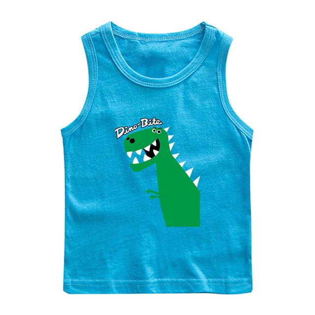 RXIRUCGD 2025 Vêtements d'Été pour Enfants Chemise de Base Col Rond Sans Manches pour Garçons