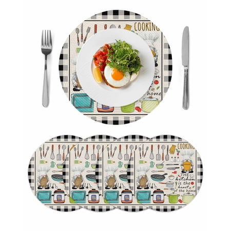 Kitchenware Gnomes Round Placemats Set of 4 for Dinning Tables Heat-proof Braided Table Mats 13 Inch Kitchen Cooking Tool Retro Plaid Washable Place Mat for Kitchen Restaurant Party Table Decor Kitchenware Gnomes Round Placemats Set of 4 for Dinning Tables Heat-proof Braided Table Mats 13 Inch Kitchen Cooking Tool Retro Plaid Washable Place Mat for Kitchen Restaurant Party Table Decor