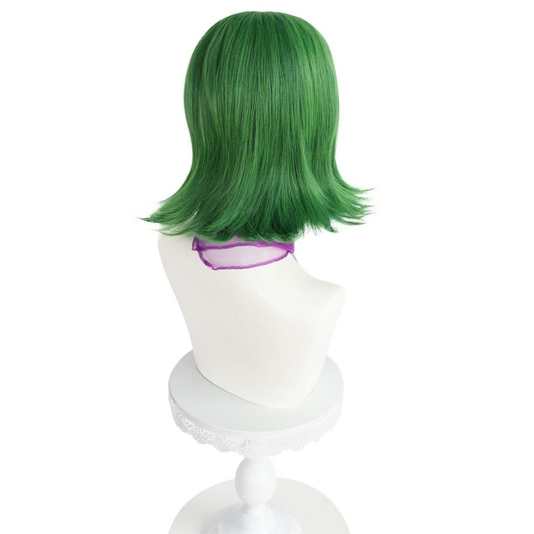 Hair Cap Scarf Disgust Wig Cosplay Short Green Wig for Women Anime