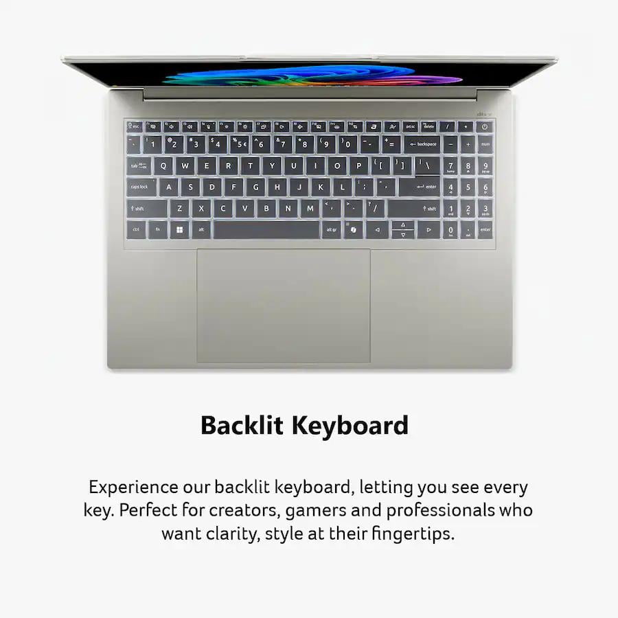 Acer - Swift Go 16 AI Copilot+ PC 16 2K OLED Touchscreen Laptop Intel Core Ultra 5 322 16GB Memory 512GB Storage - Vapor Silver
