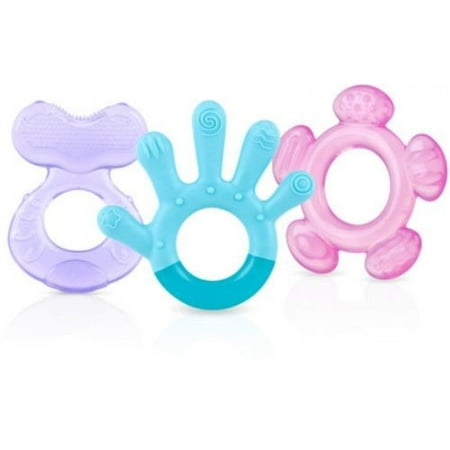 Nuby 3 Stage Teether Set, Colors May Vary