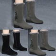 thumbnail image 2 of Aihuaihua Women's Mid-Calf Snow Boots, -Lined Non- Side Zip Suede Seude Mid Calf Boots New Warm Boots, 2 of 10