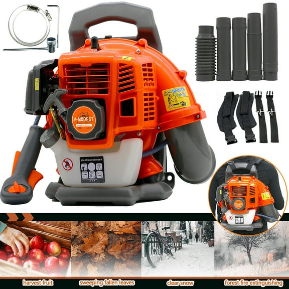 Backpack Leaf Blower Gas Powered  Blower 665CFM 280MPH 43CC 2-Stroke 3HP