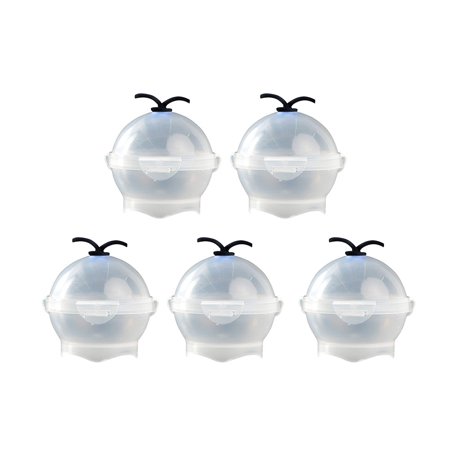

Tissouoy 5pcs Ice Hockey Molds Plastic Whiskey Wine Cocktail DIY Round Ice Ball Makers