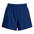 thumbnail image 3 of Pounoo Women's Shorts Elastic Waist Solid Color Casual Loungewear Bottoms Summer Home Style Lightweight Relaxed Fit Gift, 3 of 8