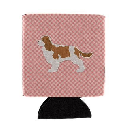 

Carolines Treasures BB3649CC Cavalier King Charles Spaniel Checkerboard Pink Can or Bottle Hugger Can Hugger
