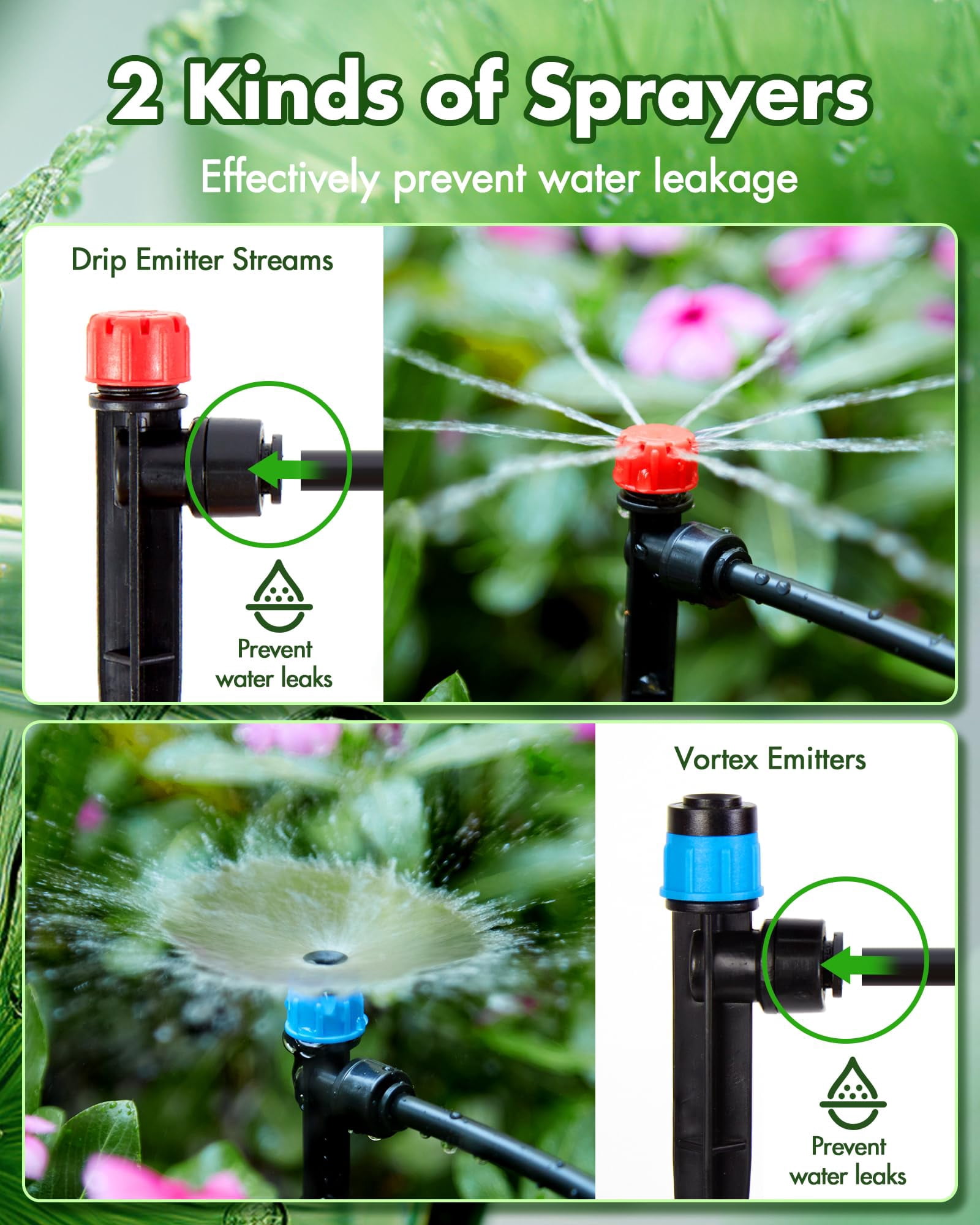 240FT Drip Irrigation System Kits - Automatic Garden Watering Sprinkler Patio Misting Plant Irrigation Water Equipment