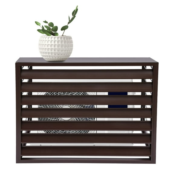 Miumaeov Air Conditioner Privacy Screen Aluminum Alloy Air Conditioner Fence Screen 110*60*80cm Free Standing