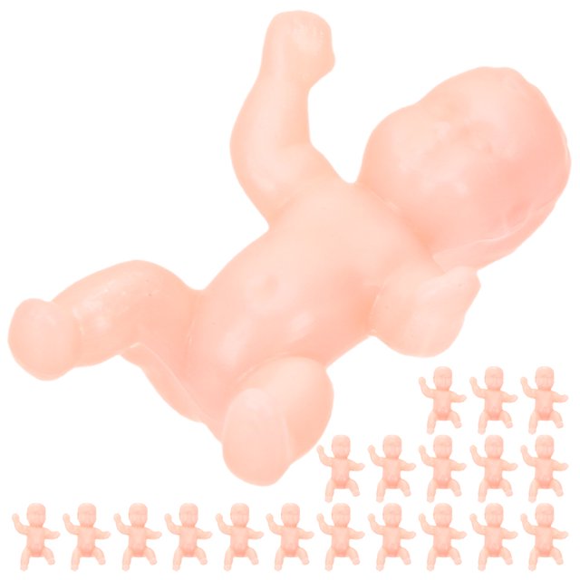 KAKOWELY 20 mini figuras de plástico para bebés, adornos para baby shower y fiestas.
