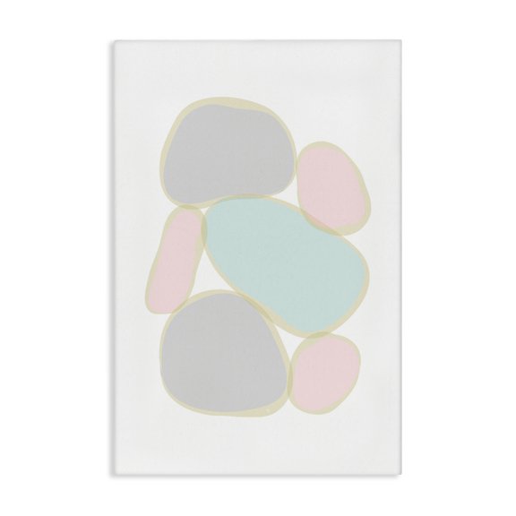 Stupell Industries Scandinavian Pastel Pebble Shapes Canvas Art, 16 x 24, by Martina Pavlova