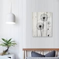thumbnail image 3 of ONETECH Large Canvas Wall Art Print Dandelion Silhouettes Blowing in Wind Nature Wilderness Illustrations Minimalism Rustic Landscape Colorful for Living Room, Bedroom, Office -, 3 of 4