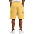 thumbnail image 4 of Men's Cargo Shorts Ripstop Fabric Side Pockets Loose Fit Classic Construction Work Casual Daily Wear Cargo Shorts,4XL, 4 of 7