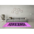 thumbnail image 3 of Ahgly Company Indoor Round Oriental Purple Industrial Area Rugs, 4' Round, 3 of 4