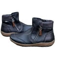 thumbnail image 2 of Lishi Stylish Women's Side Zipper Flat Ankle Boots with Splicing Design, 2 of 4