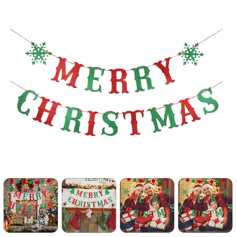 Frcolor Christmas Hanging Xmas Banner Party Bunting Holiday