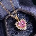 thumbnail image 2 of Collier en Zircon en Forme de Cœur avec Diamant Rose Uni, 2 of 5