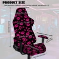 thumbnail image 4 of TSOVTHRID Pink Lips Love Heart Print Computer Game Chair Slipcovers 4 PCS Stretchy Office Chair Covers for Reclining Racing Gaming Chairs with Armrest Covers for Home Valentine's Day Decor, 4 of 7