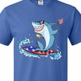 thumbnail image 4 of Inktastic Fourth of July Shark Surfing T-Shirt, 4 of 5