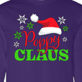 thumbnail image 4 of Inktastic Poppy Claus with Christmas Santa Hat and Snowflakes Long Sleeve T-Shirt, 4 of 5