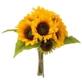 thumbnail image 3 of Ingenuity Simulación de flores Girasol Nuevo paquete de 9 cabezas Girasol Flor falsa Novia Fotografía de boda Paquete de flores de simulación de mano, 3 of 6