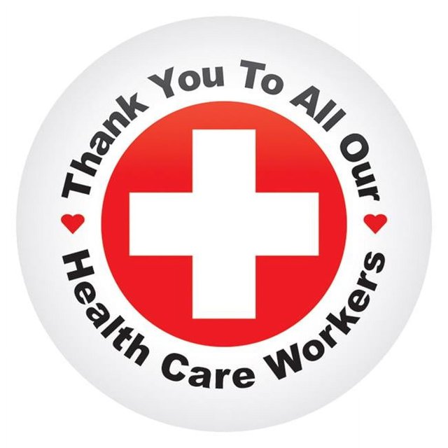 Beistle BT064 2 in. Thank You to All Our Health Care Workers Button, White