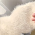 thumbnail image 4 of Minnieouse Suéter suelto con cuello en V para mujer, suéter peludo de manga larga grueso de invierno, jerséis de punto informales a la moda Prendas para la parte del cuerpo Blanco, 4 of 6