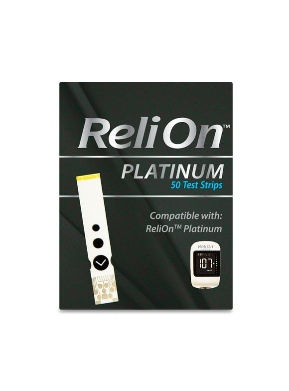 ReliOn Platinum 50ct Blood Glucose test strips