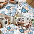 thumbnail image 5 of 3'x5' Area Rugs, Sea Turtle Coastal Indoor Outdoor Area Rug for Living Room Bedroom, Nautical Summer Beach Coral Ocean Washable Bathroom Rugs Kitchen Floor Carpet Mats Home Decor Aesthetic, 5 of 8