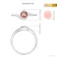 thumbnail image 4 of ANGARA Natural Semi Bezel-Set Solitaire Round Morganite Bypass Ring in 14K White Gold for Women (Size - 6 MM) | Jewelry for Women | Natural Morganite Ring (Ring Size - 5), 4 of 11