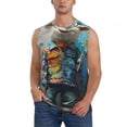thumbnail image 1 of Balery Whimsical Goat Artist Camisetas sin mangas para hombre, absorbe la humedad y protege contra el mal olor.-XX-Large, 1 of 7