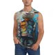 thumbnail image 1 of Balery Whimsical Goat Artist Camisetas sin mangas para hombre, absorbe la humedad y protege contra el mal olor.-Medium, 1 of 7